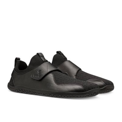 Vivobarefoot Primus Knit EZ - Miesten Vapaa-Ajankengät Mustat - WTZ769834